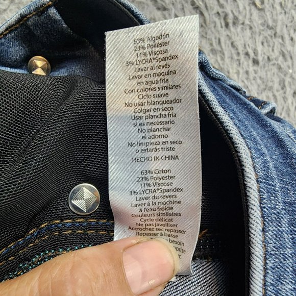 Lularoe Jeans Womens 30 Medium Wash Stretch Mid Rise Distressed Shaping Skinny - Picture 13 of 14